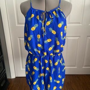 As U Wish Blue Pineapple Romper